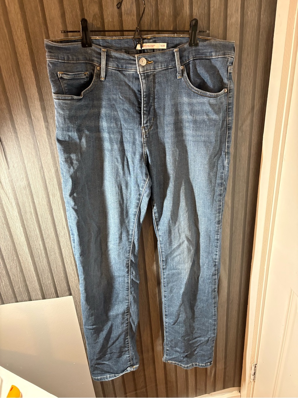 Classic Straight-Leg Blue Denim Jeans